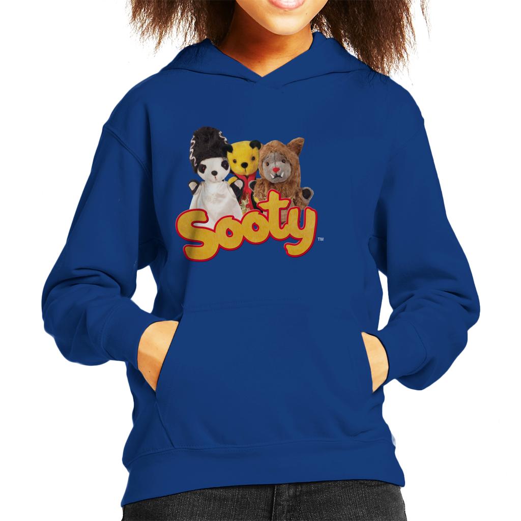 Sooty Halloween Spooky Trio Kid's Hooded Sweatshirt-ALL + EVERY