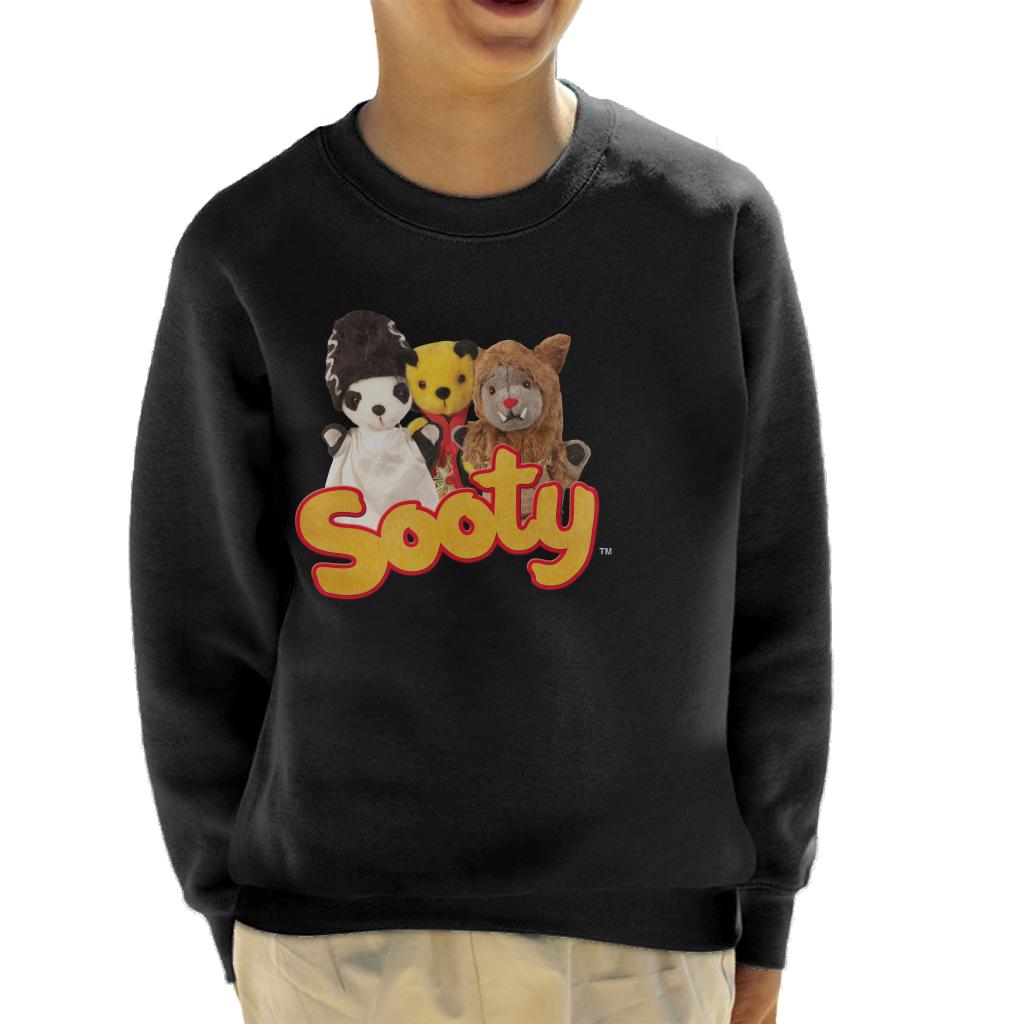 Sooty Halloween Spooky Trio Kid's Sweatshirt-ALL + EVERY