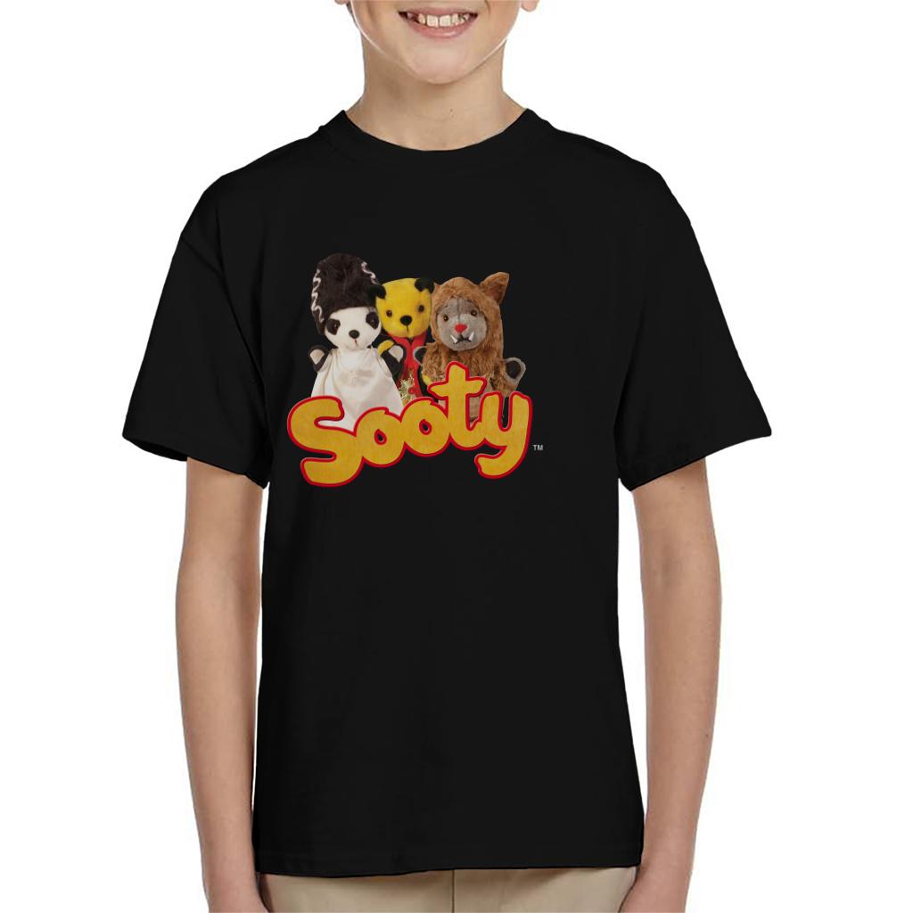 Sooty Halloween Spooky Trio Kid's T-Shirt-ALL + EVERY