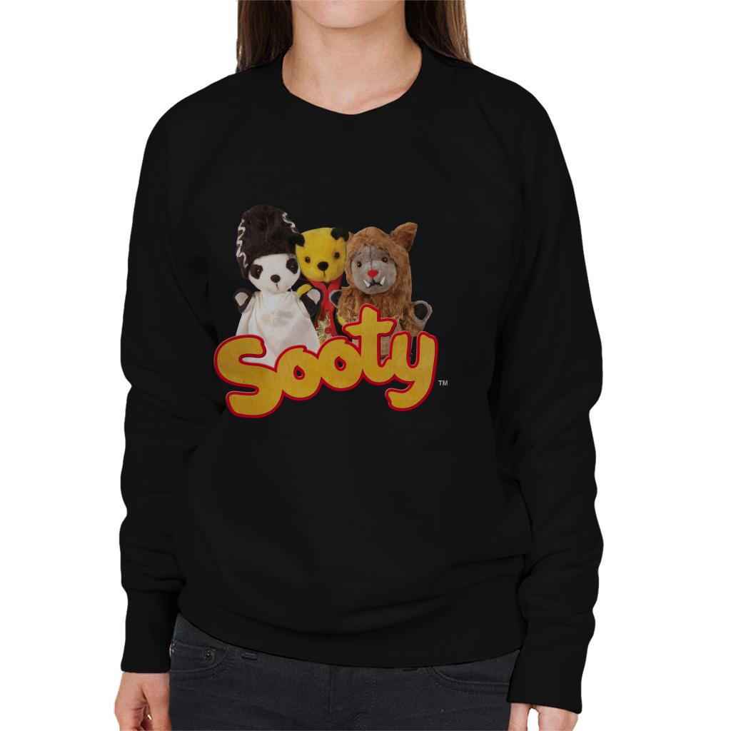 Sooty Halloween Spooky Trio Women's Sweatshirt-ALL + EVERY