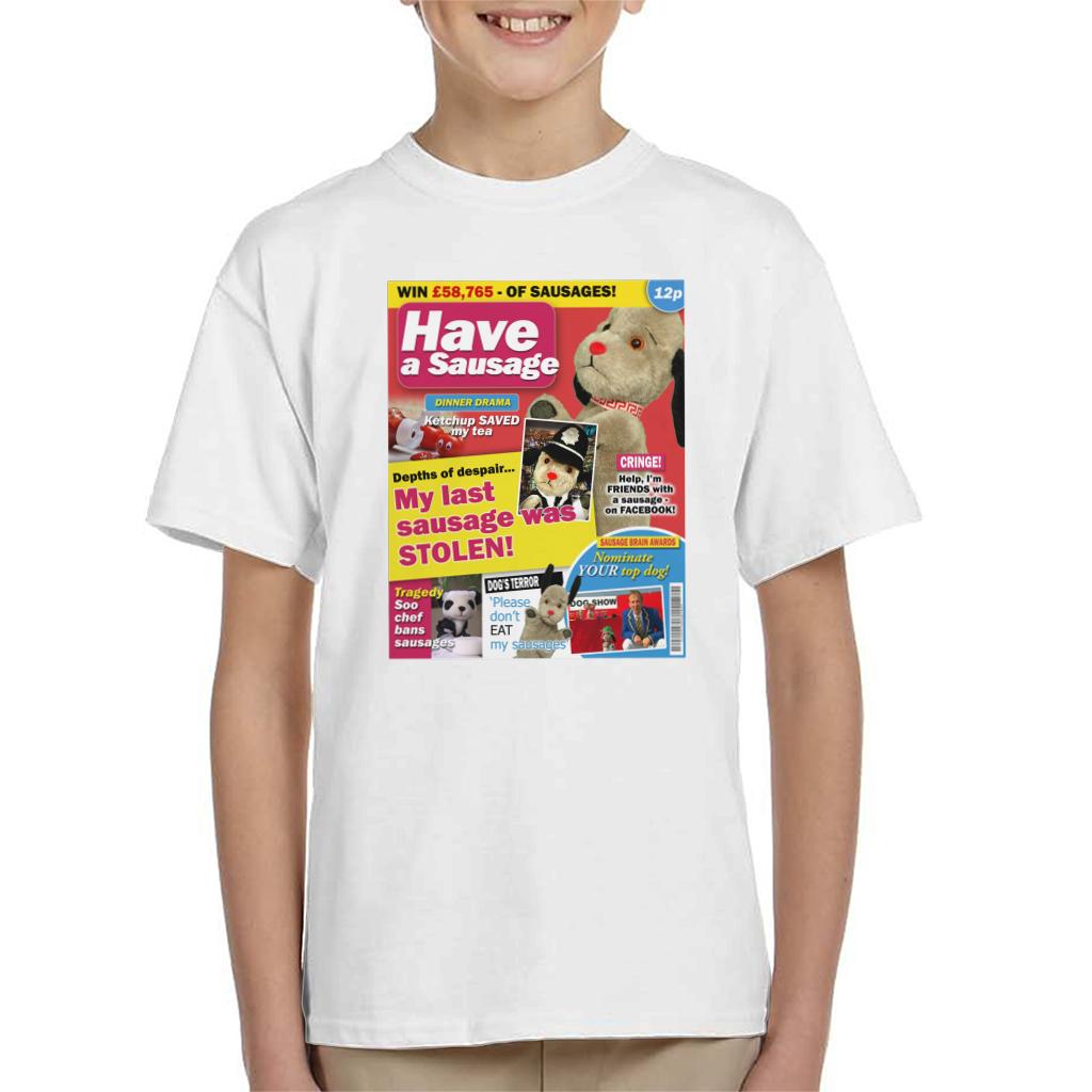 Sooty Sweep My Last Sausage Was Stolen Kids T-Shirt-ALL + EVERY