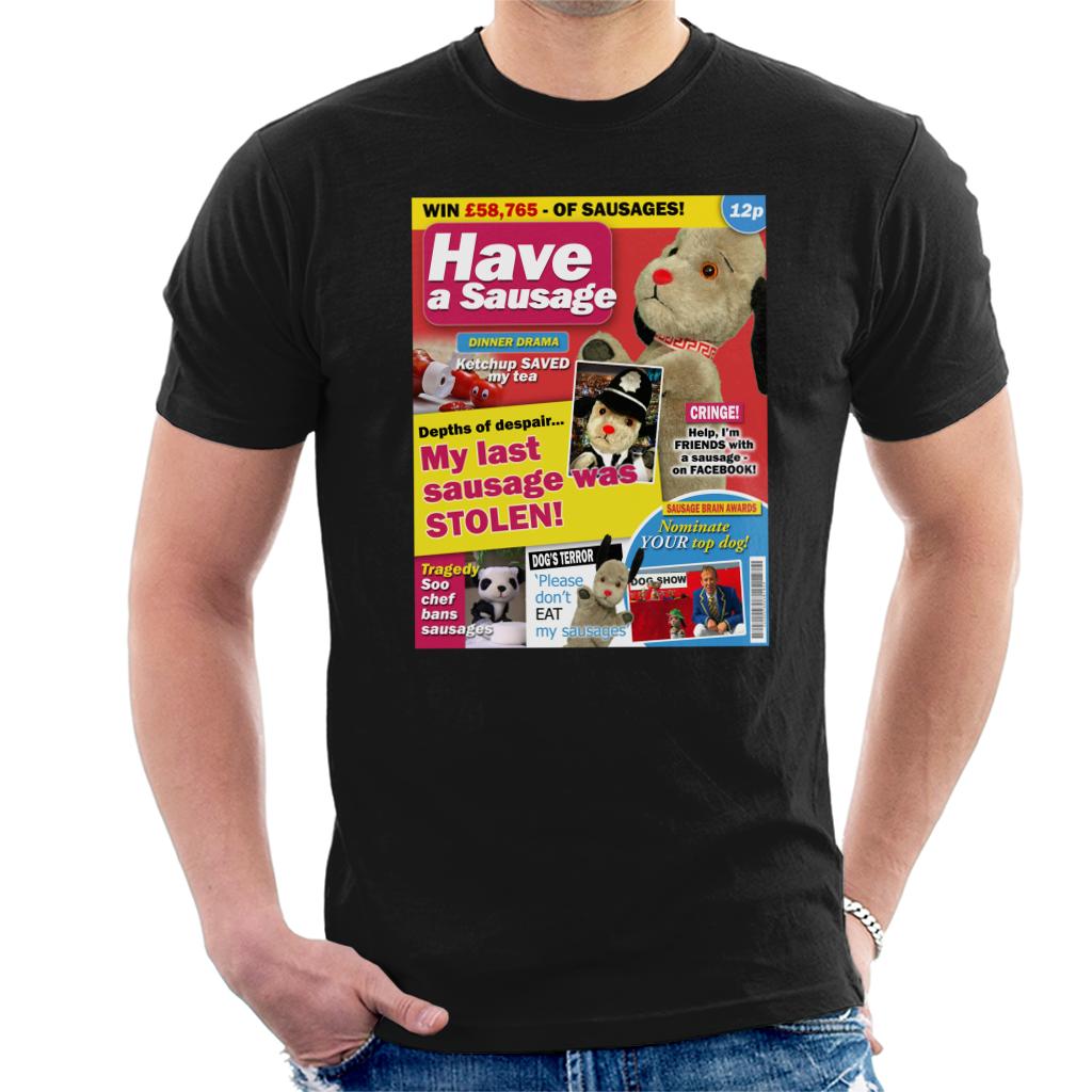 Sooty Sweep My Last Sausage Was Stolen Men's T-Shirt-ALL + EVERY