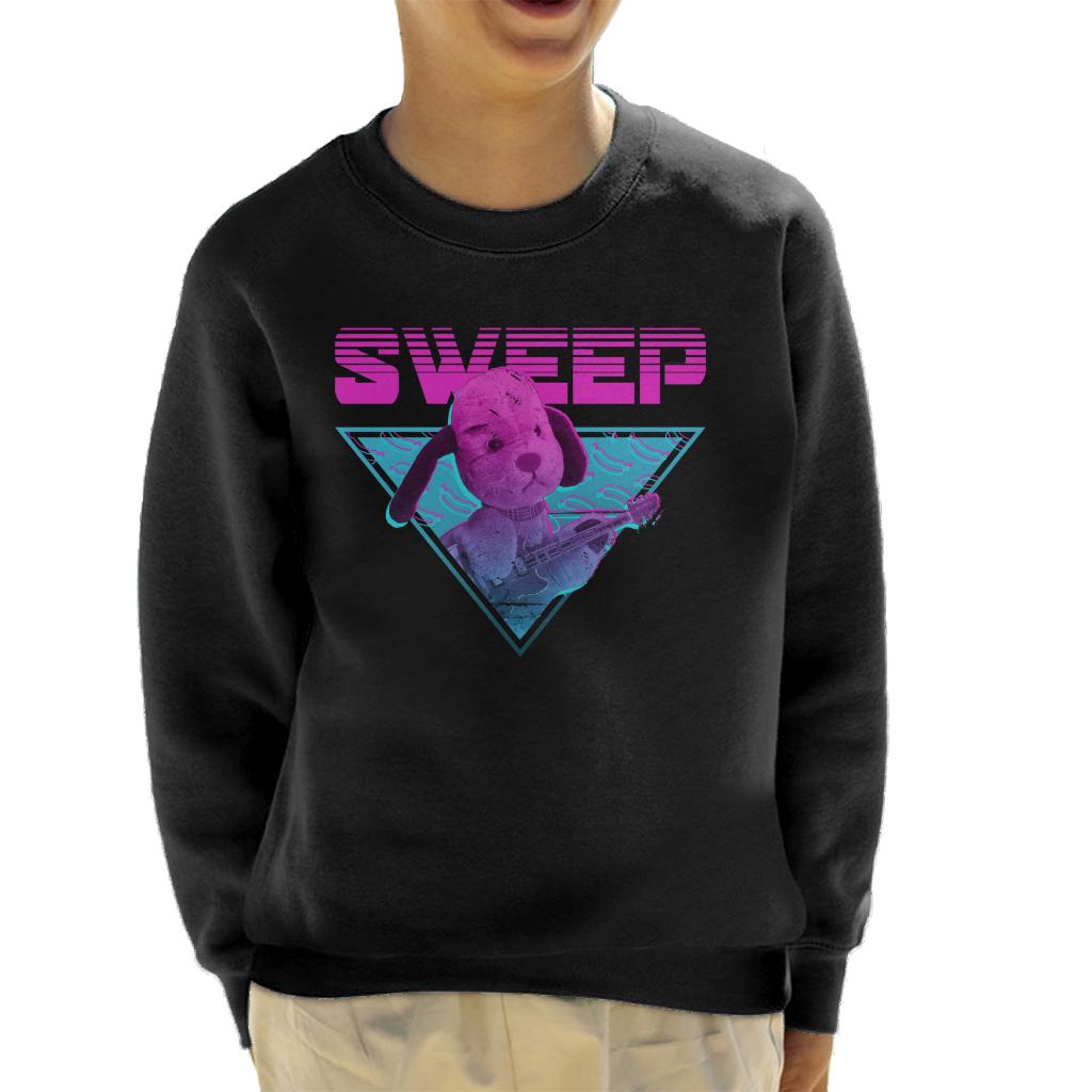 Sooty Sweep Guitar Vaporwave Kid's Sweatshirt-ALL + EVERY