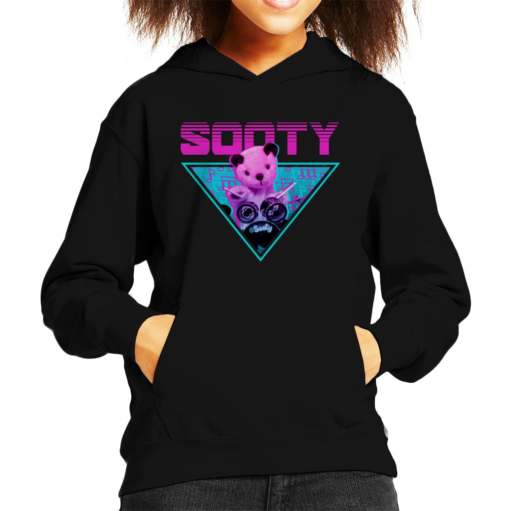 Sooty Drums Vaporwave Kid's Hooded Sweatshirt-ALL + EVERY