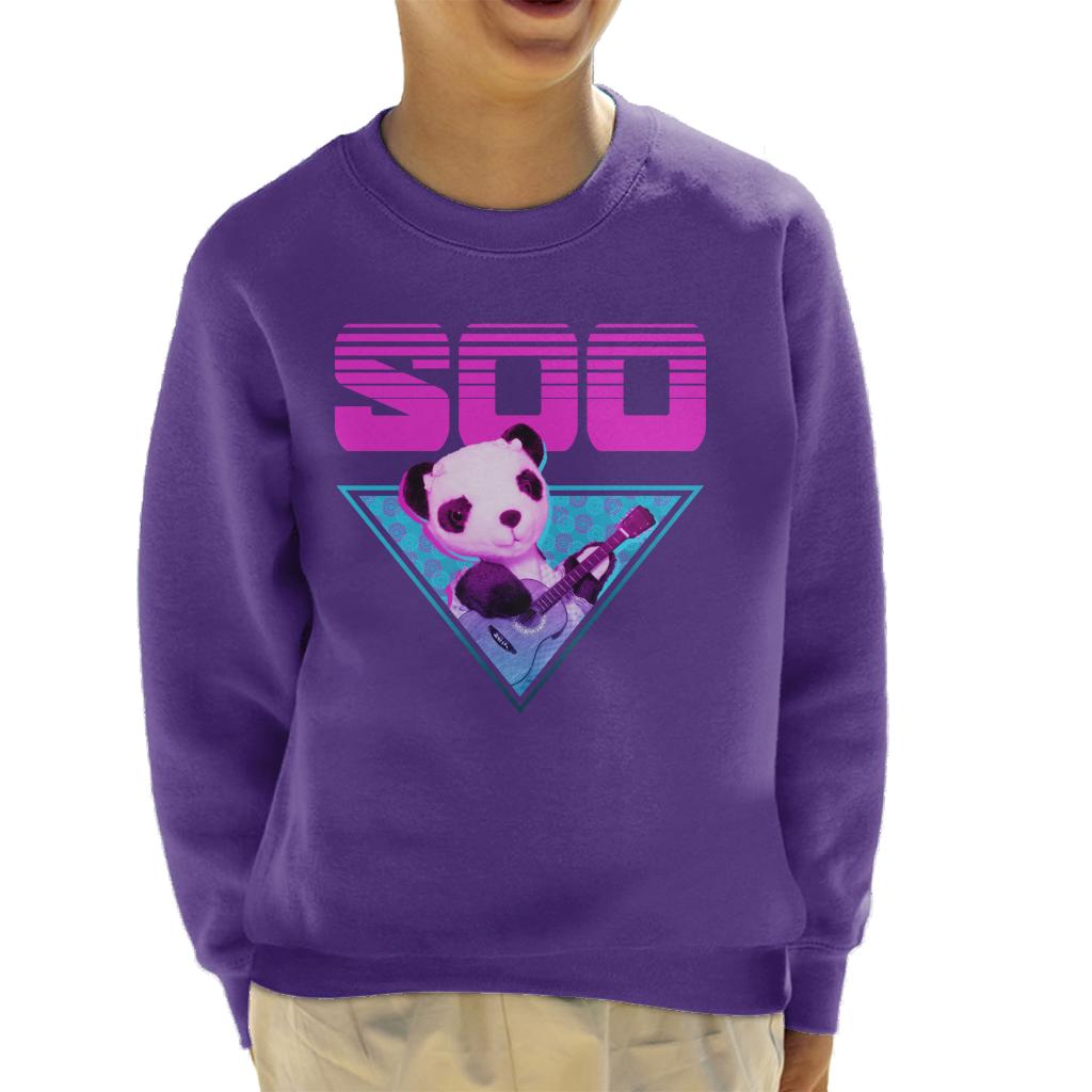 Sooty Soo Guitar Vaporwave Kid's Sweatshirt-ALL + EVERY