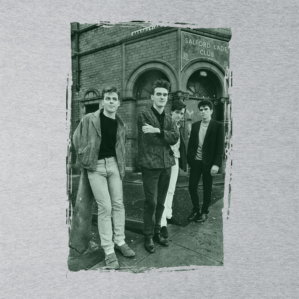 The Smiths In Manchester At Salford Lads Club Distressed Frame Men's T-Shirt-ALL + EVERY