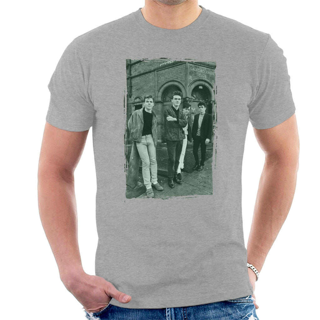 The Smiths In Manchester At Salford Lads Club Distressed Frame Men's T-Shirt-ALL + EVERY