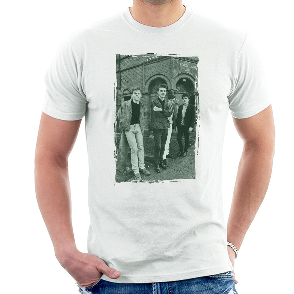 The Smiths In Manchester At Salford Lads Club Distressed Frame Men's T-Shirt-ALL + EVERY