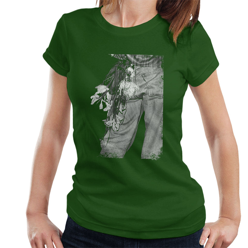 The Smiths Morrissey Flowers In The Back Pocket Women's T-Shirt-ALL + EVERY