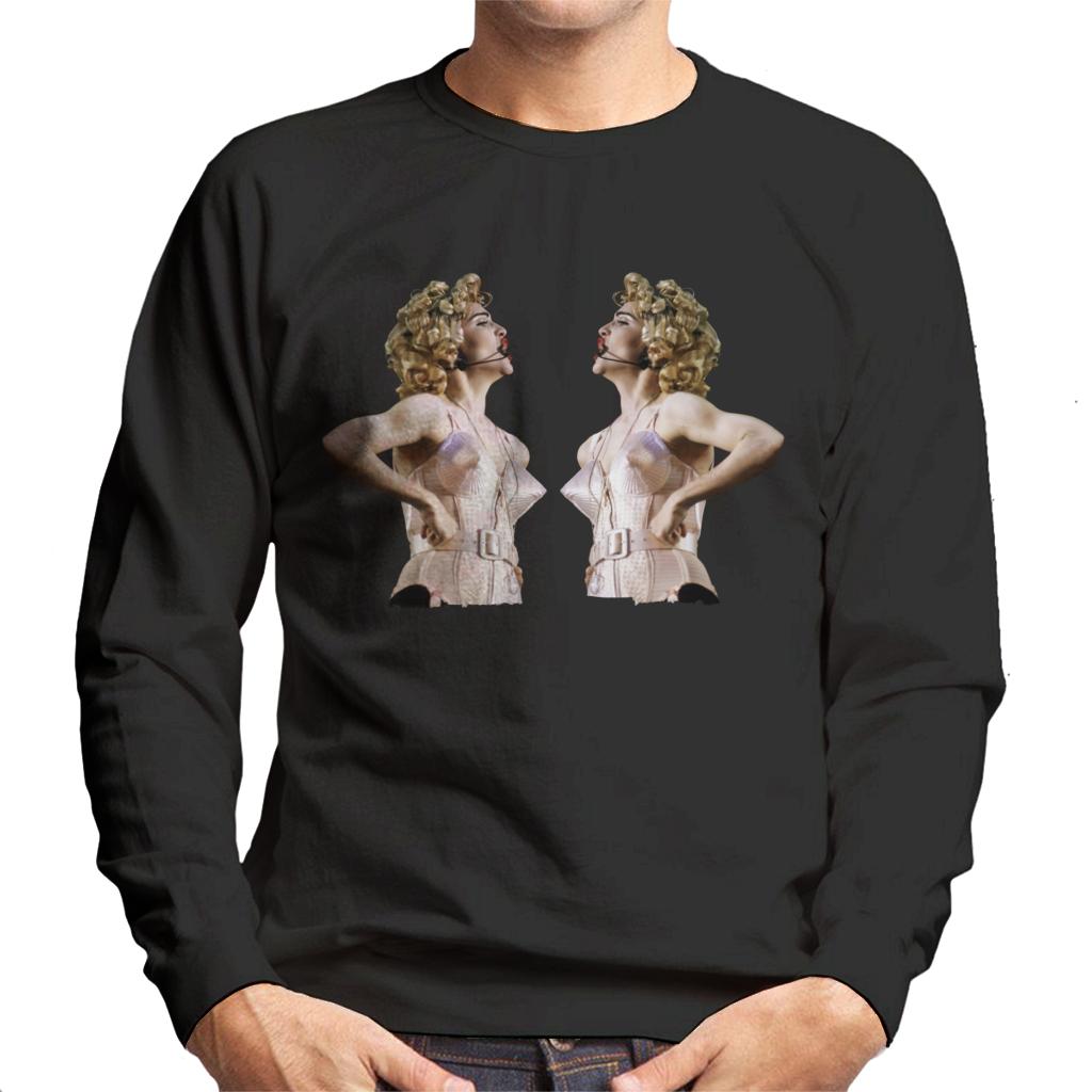 Madonna Mirrored Cone Bra Corset Blonde Ambition Tour 1990 Men's Sweatshirt-ALL + EVERY