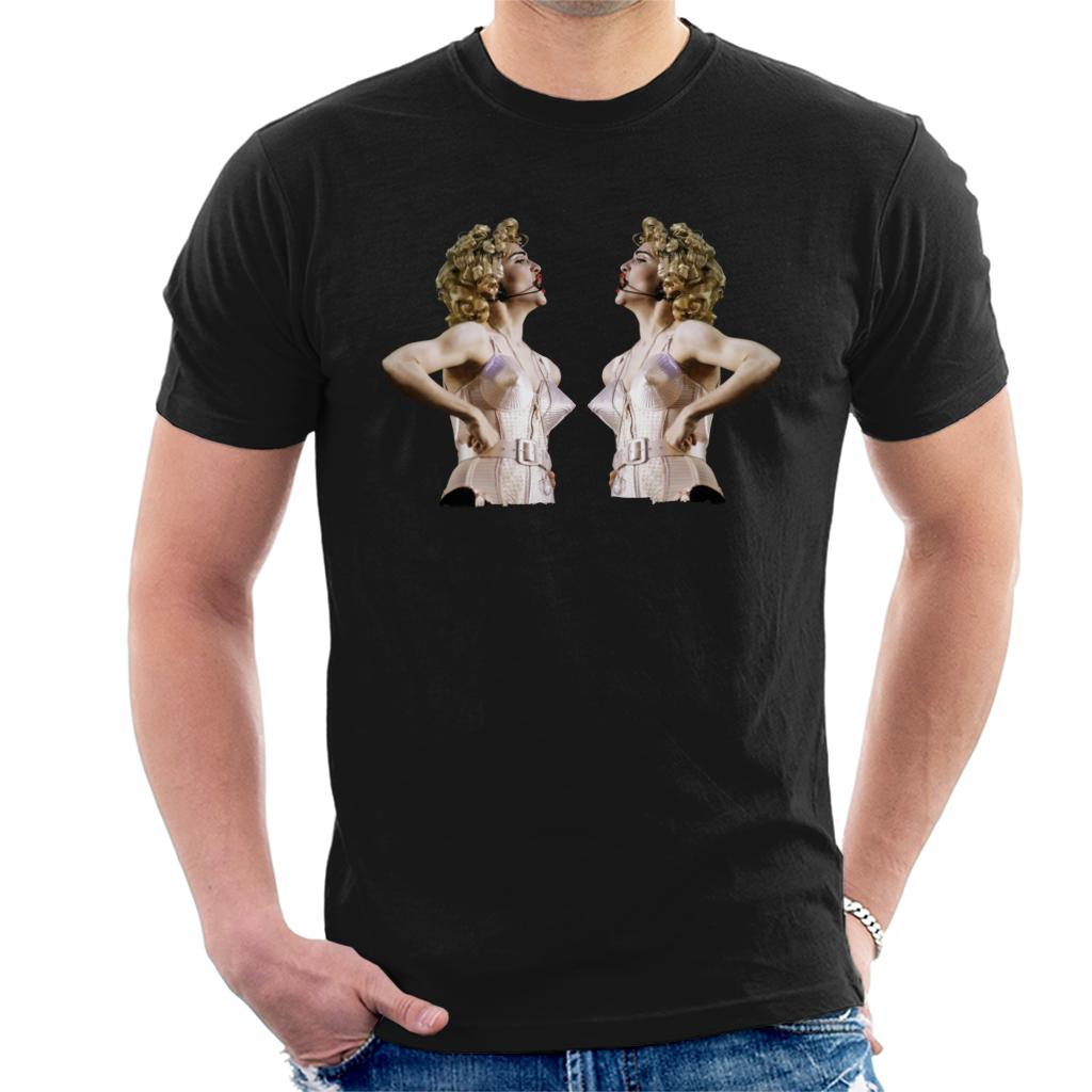 Madonna Mirrored Cone Bra Corset Blonde Ambition Tour 1990 Men's T-Shirt-ALL + EVERY