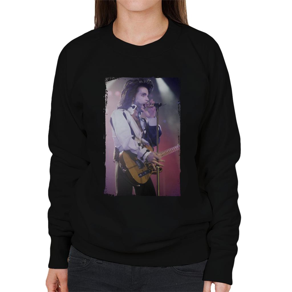 Prince Nude Tour 1991 Performing With Guitar Women's Sweatshirt-ALL + EVERY