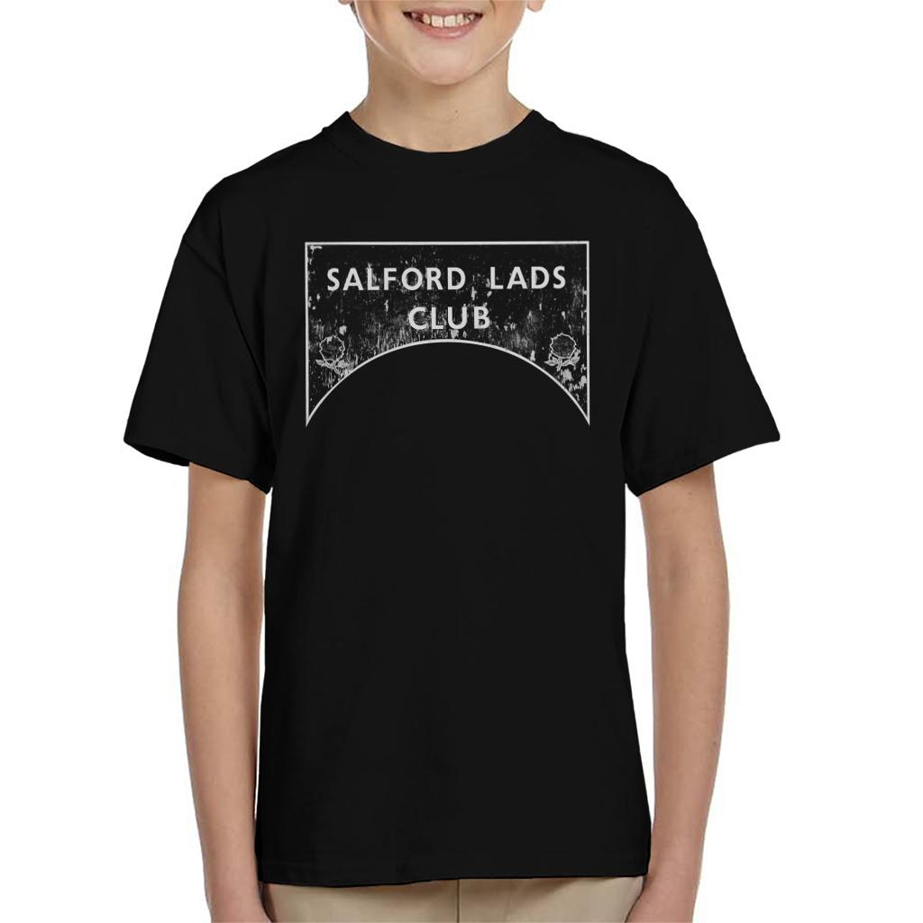 Salford Lads Club Sign Greyscale Kids T-Shirt-ALL + EVERY