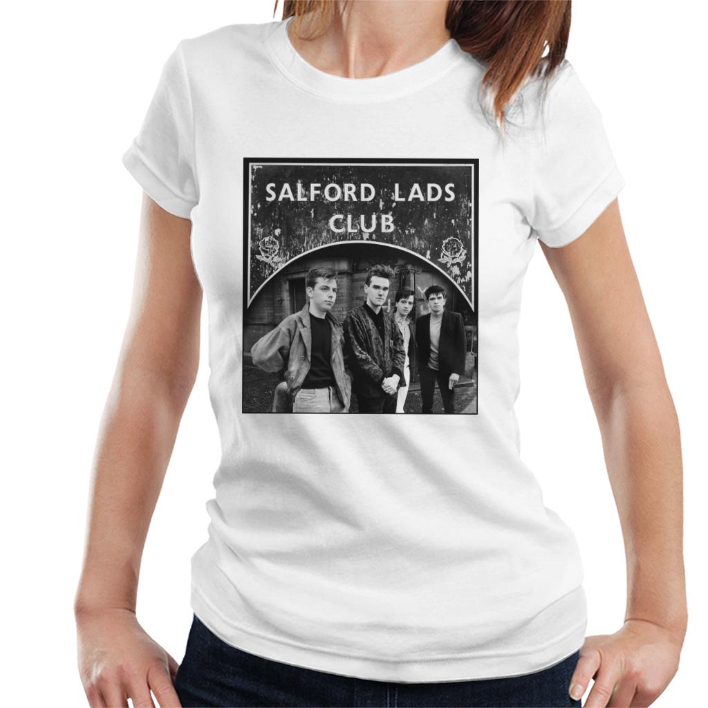 Salford Lads Clubs The Smiths Black & White Women's T-Shirt-ALL + EVERY