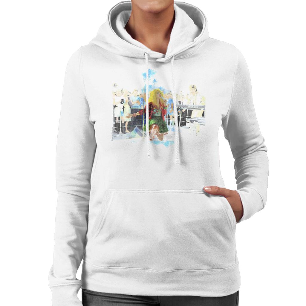 TV Times Cyndi Lauper HMS Ark Royal Navy Ship 1986 Women's Hooded Sweatshirt-ALL + EVERY