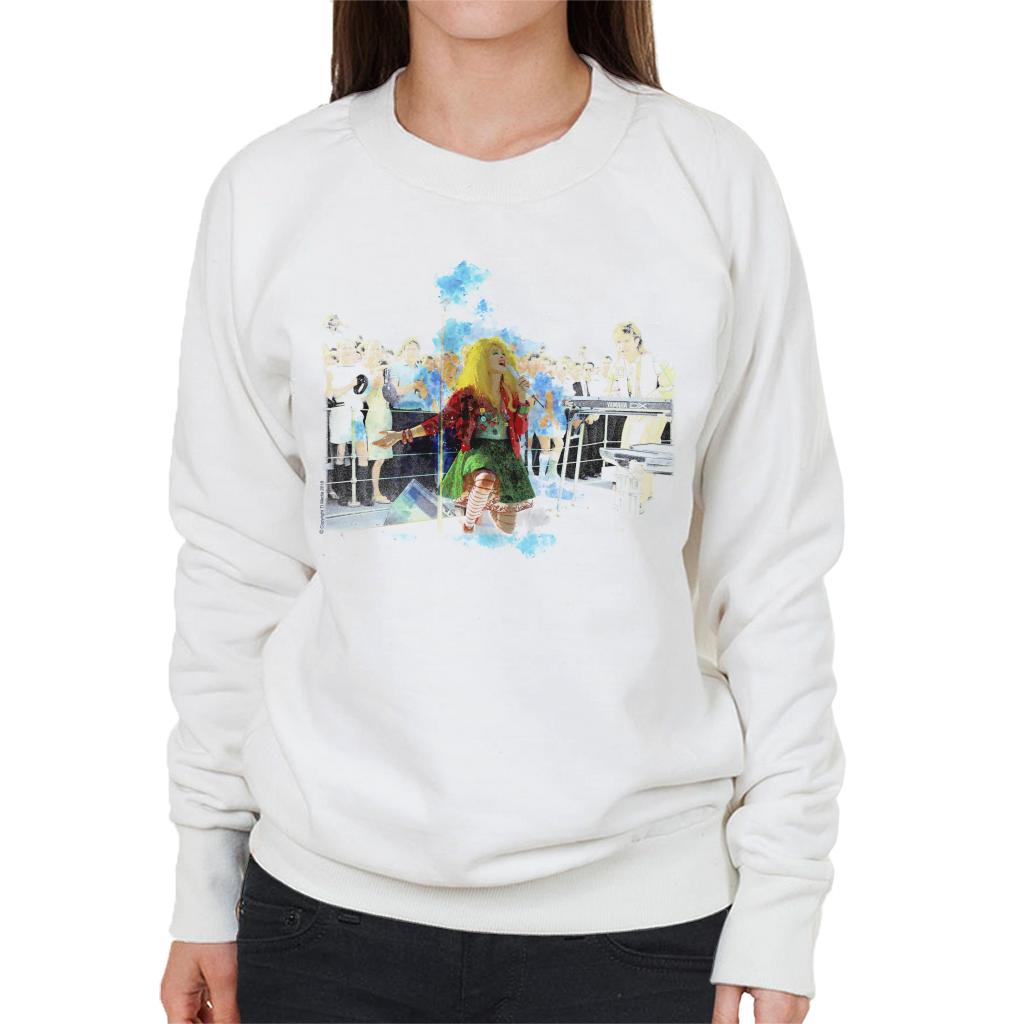 TV Times Cyndi Lauper HMS Ark Royal Navy Ship 1986 Women's Sweatshirt-ALL + EVERY