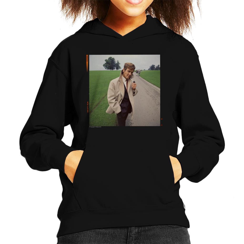 TV Times Roger Moore Park Stroll 1968 Kids Hooded Sweatshirt