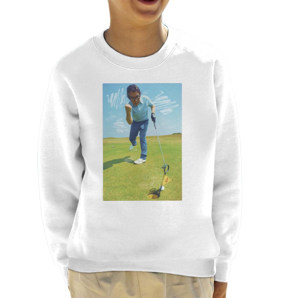 TV Times Ronnie Corbett Playing Golf 1971 Kids Sweatshirt-ALL + EVERY