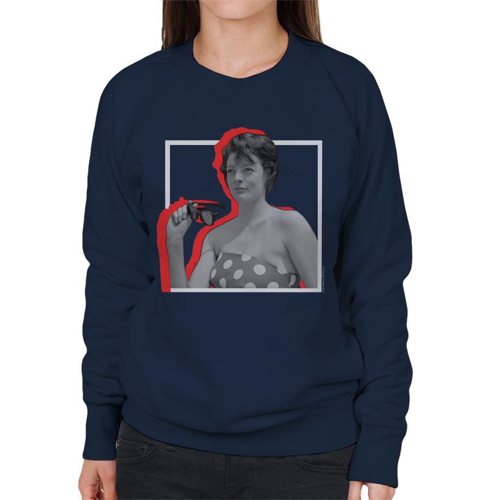 TV Times Maggie Smith Retro Frame Women's Sweatshirt-ALL + EVERY