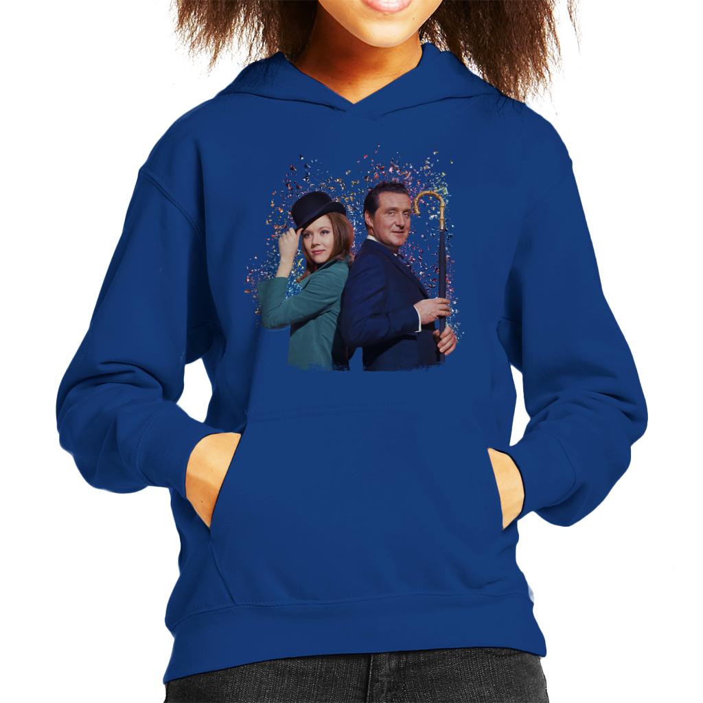 TV Times Avengers Diana Rigg And Patrick Macnee Kids Hooded Sweatshirt-ALL + EVERY