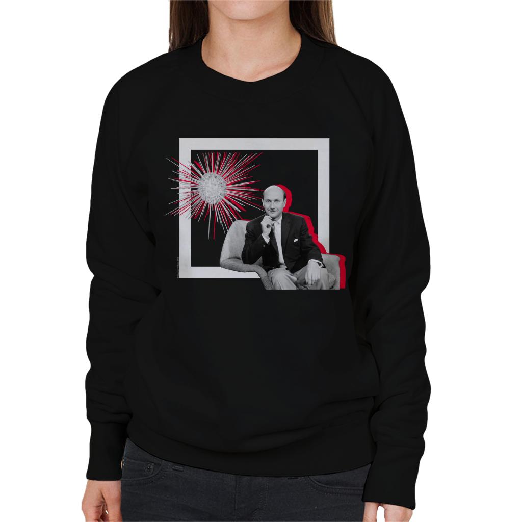 TV Times Donald Pleaseance Retro Frame Women's Sweatshirt-ALL + EVERY