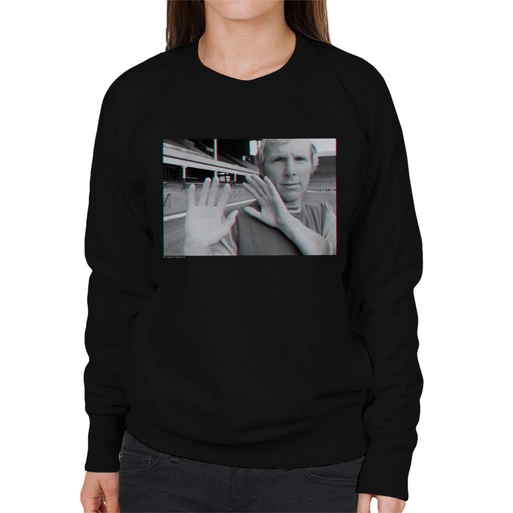 TV Times Bobby Moore 3D Effect Women's Sweatshirt-ALL + EVERY