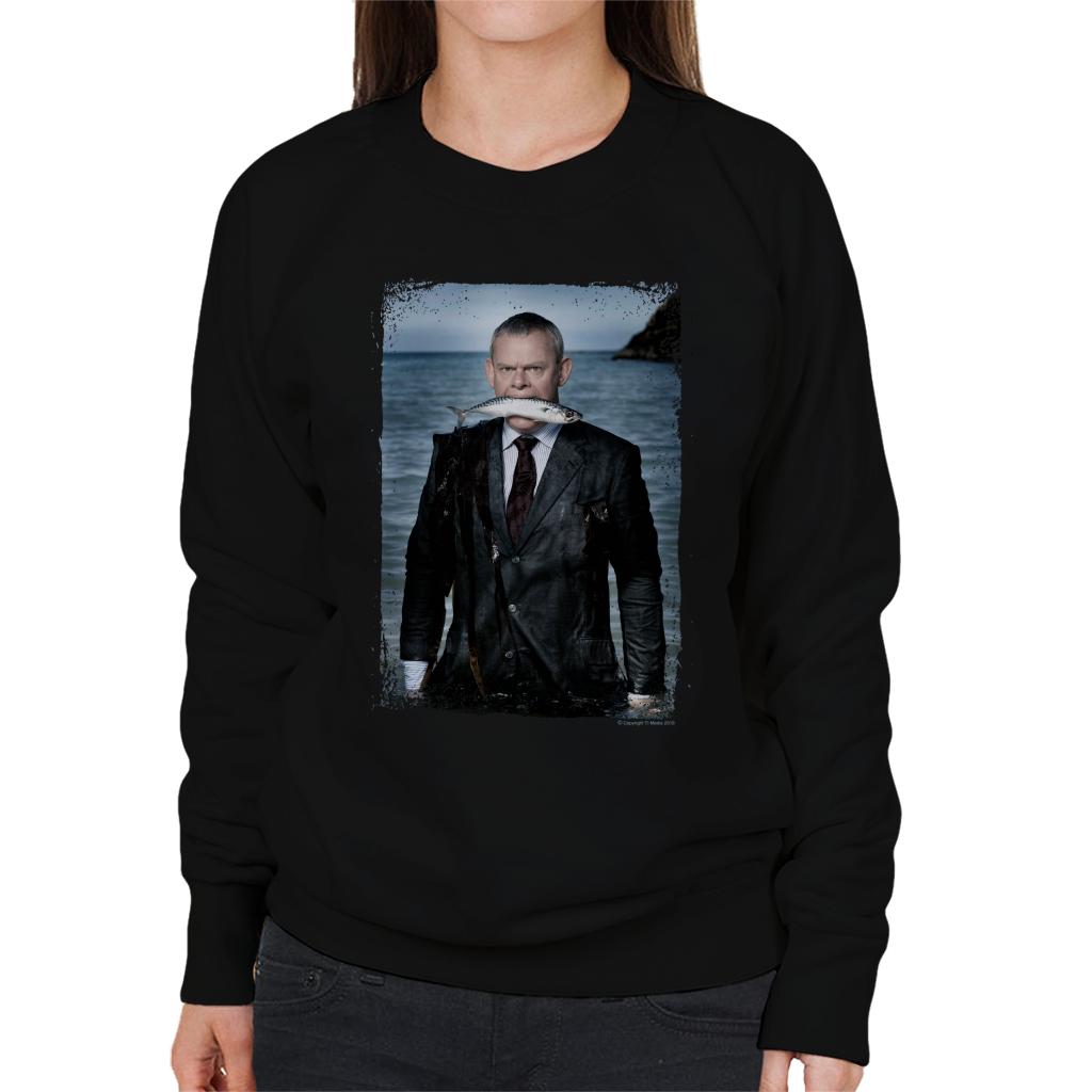 TV Times Martin Clunes Fish Doc Martin Women's Sweatshirt-ALL + EVERY