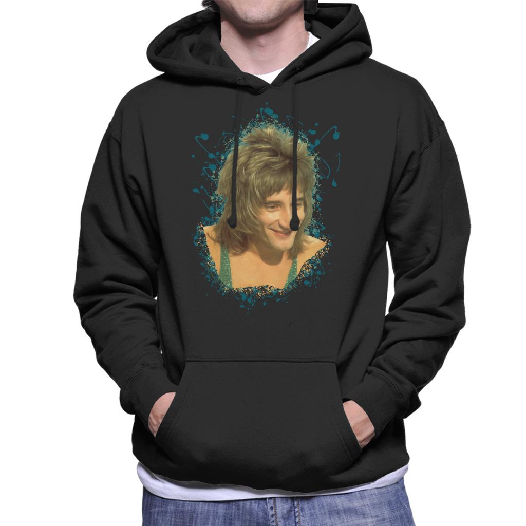 TV Times Rod Stewart Sparkly Vest Men's Hooded Sweatshirt-ALL + EVERY