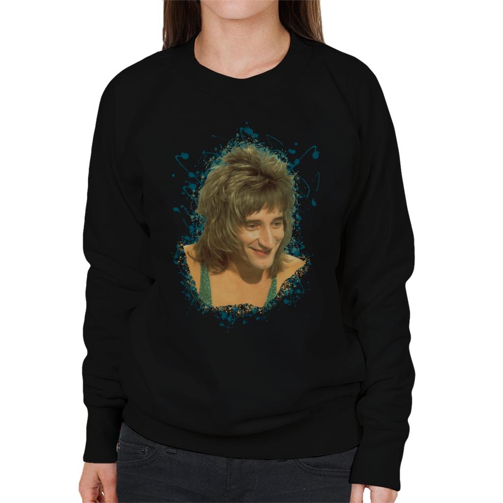 TV Times Rod Stewart Sparkly Vest Women's Sweatshirt-ALL + EVERY