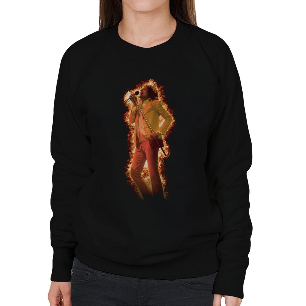 TV Times Rod Stewart And The Faces Flame Effect Women's Sweatshirt-ALL + EVERY