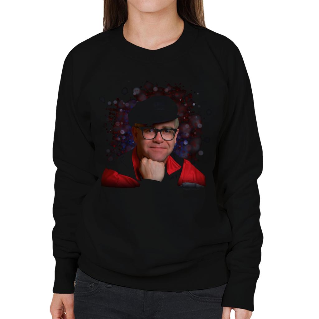 TV Times Elton John Smile Women's Sweatshirt-ALL + EVERY