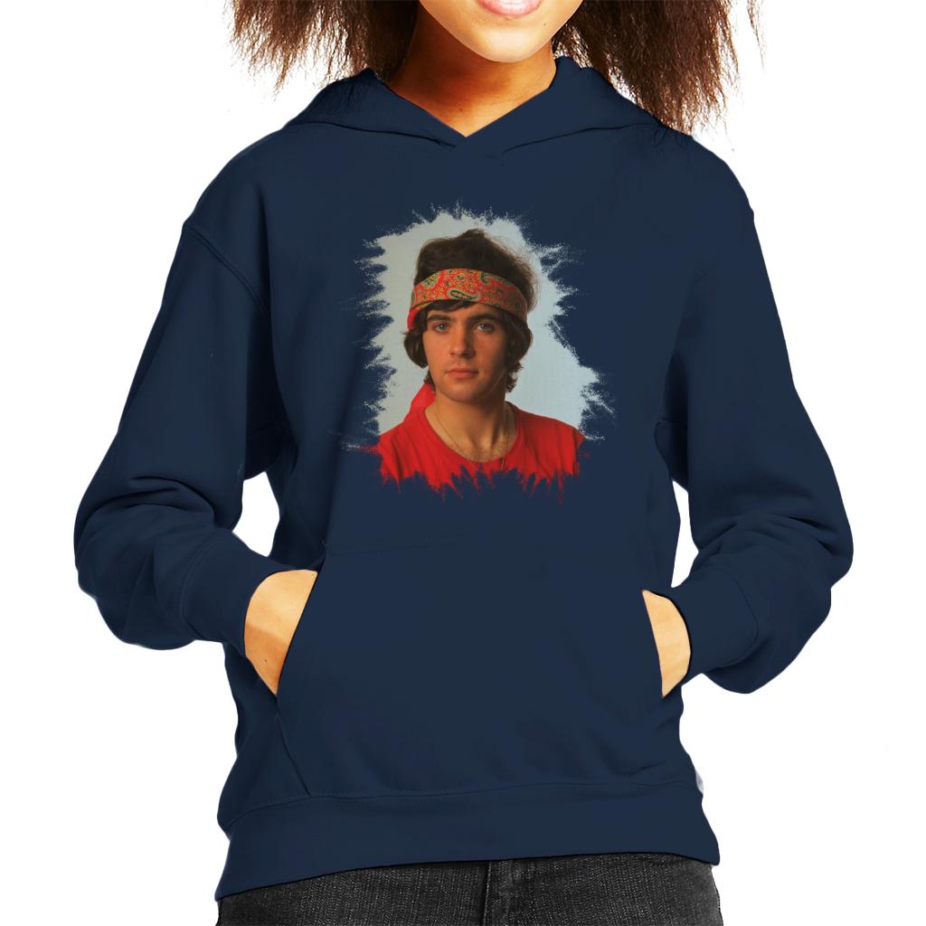 TV Times David Essex Bandana Portrait Kids Hooded Sweatshirt-ALL + EVERY