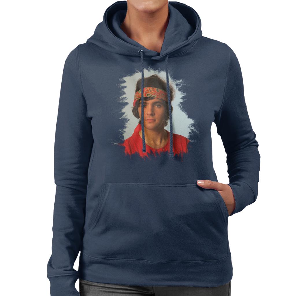 TV Times David Essex Bandana Portrait Women's Hooded Sweatshirt-ALL + EVERY