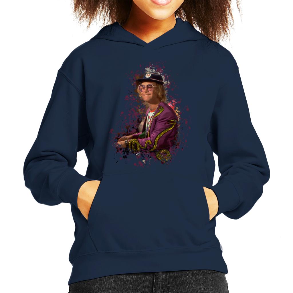 TV Times Elton John At The Piano Kids Hooded Sweatshirt-ALL + EVERY