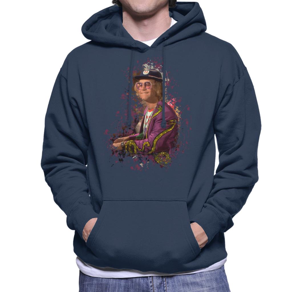 TV Times Elton John At The Piano Men's Hooded Sweatshirt-ALL + EVERY