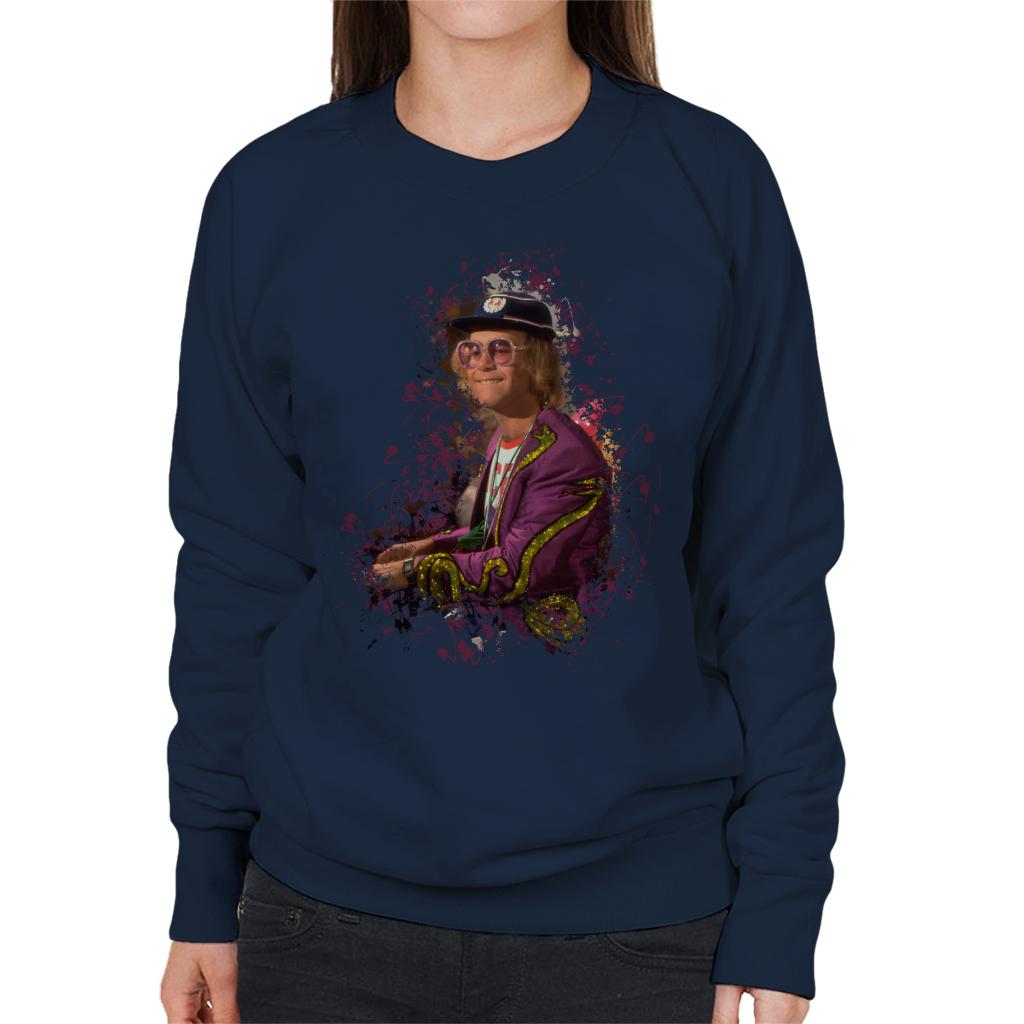 TV Times Elton John At The Piano Women's Sweatshirt-ALL + EVERY