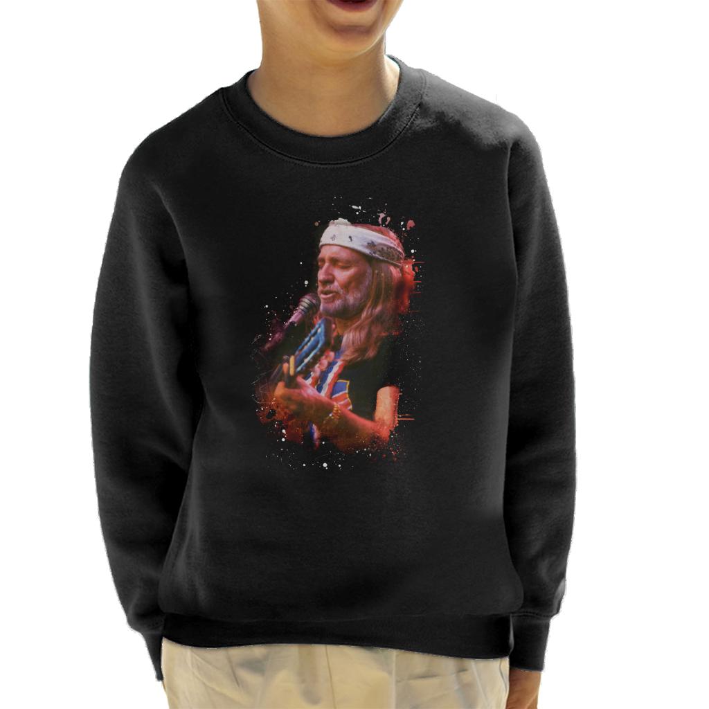 TV Times Willie Nelson Live Paint Splatter Kids Sweatshirt-ALL + EVERY