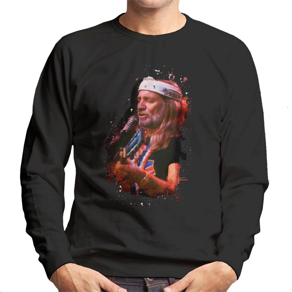 TV Times Willie Nelson Live Paint Splatter Men's Sweatshirt-ALL + EVERY