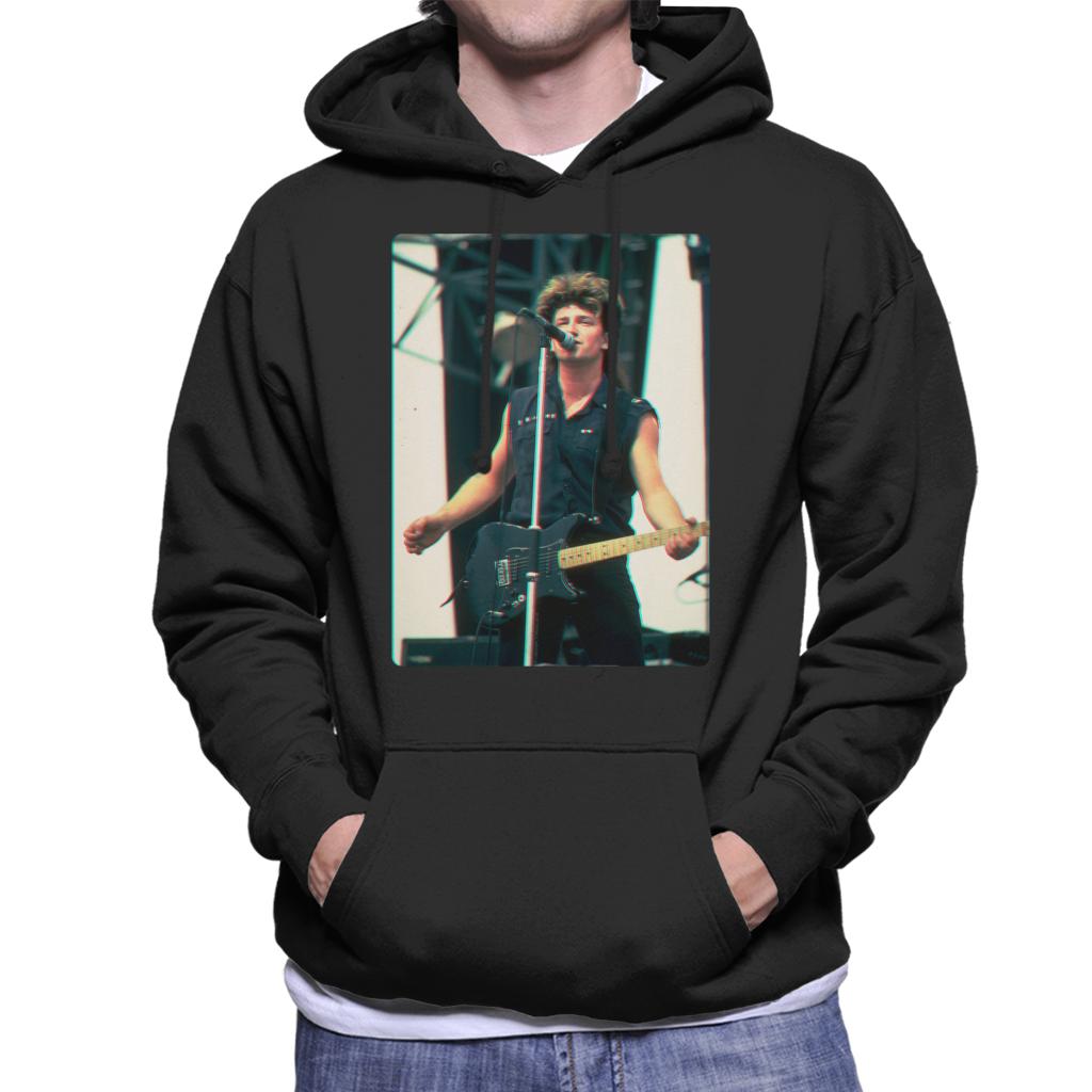 TV Times Bono Of U2 Guitar 3D Effect Men's Hooded Sweatshirt-ALL + EVERY