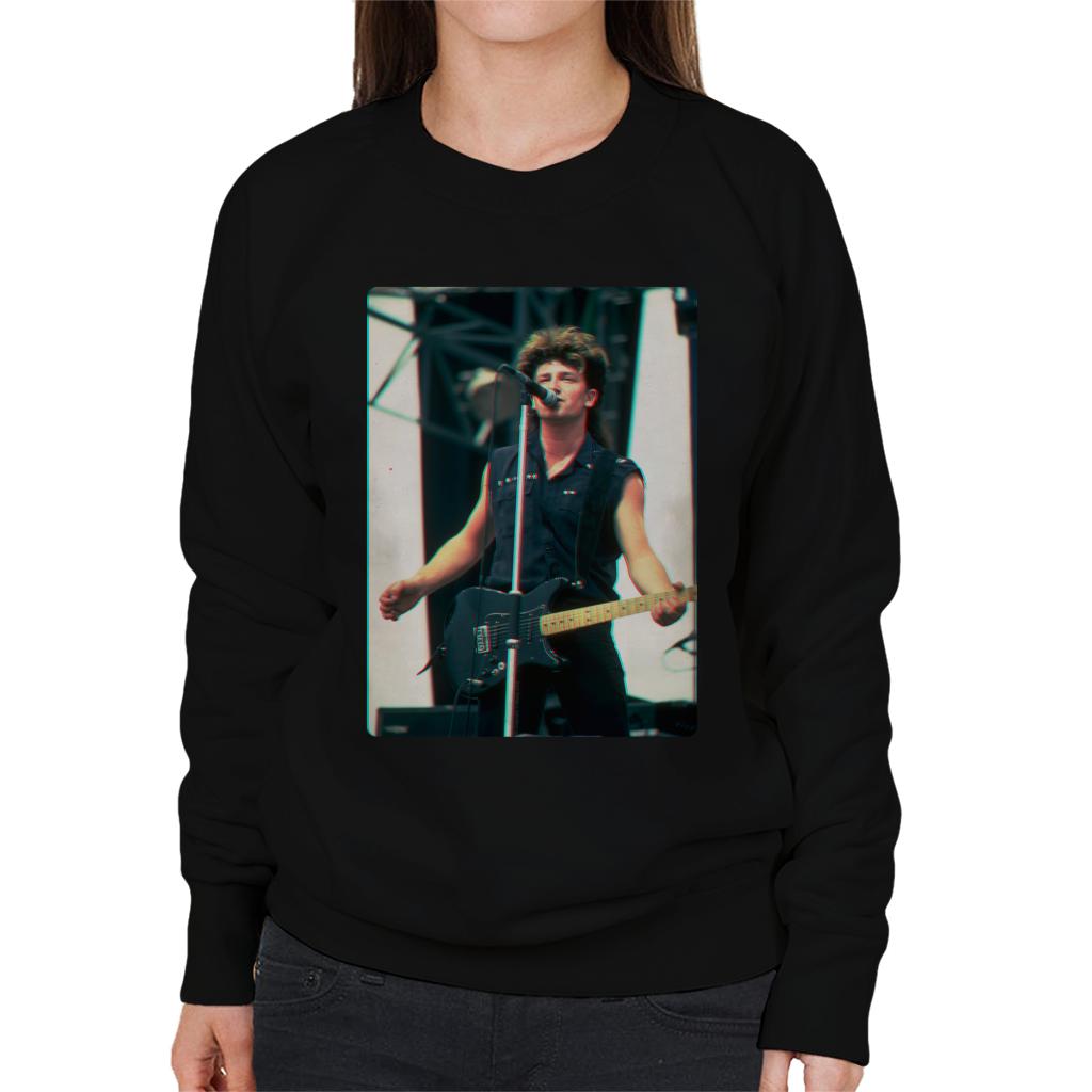 TV Times Bono Of U2 Guitar 3D Effect Women's Sweatshirt-ALL + EVERY