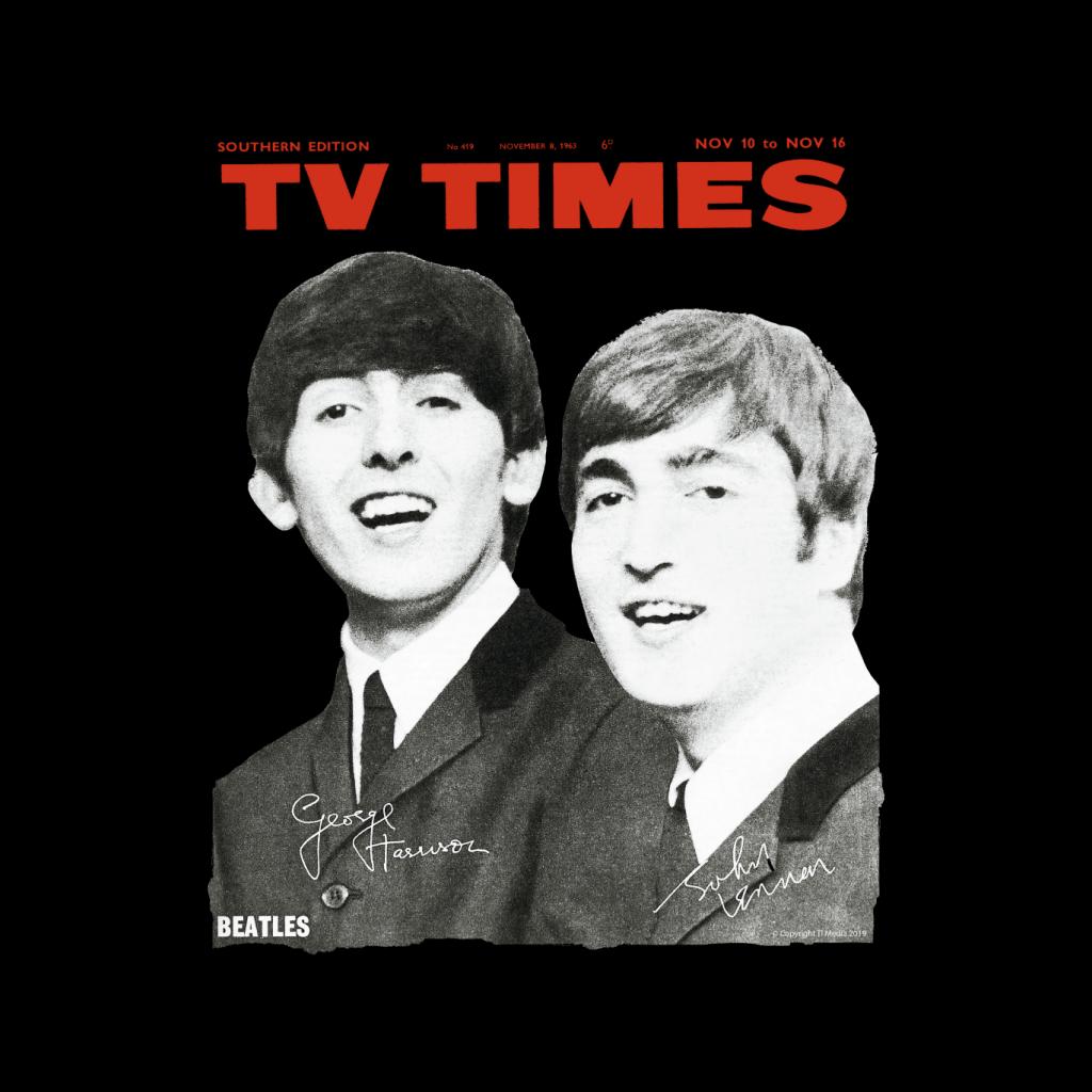 TV Times Beatles 1963 Cover Men's Hooded Sweatshirt-ALL + EVERY