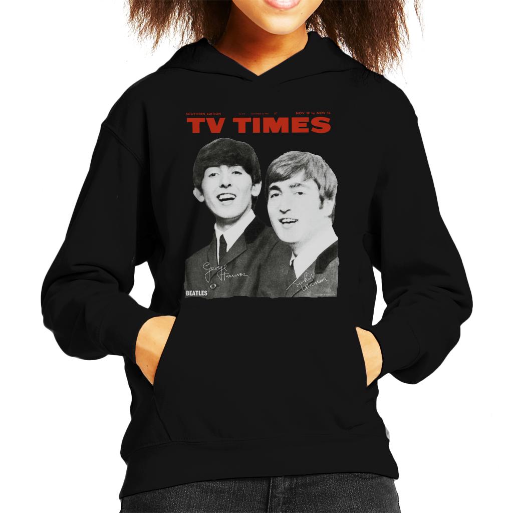 TV Times Beatles 1963 Cover Kids Hooded Sweatshirt-ALL + EVERY