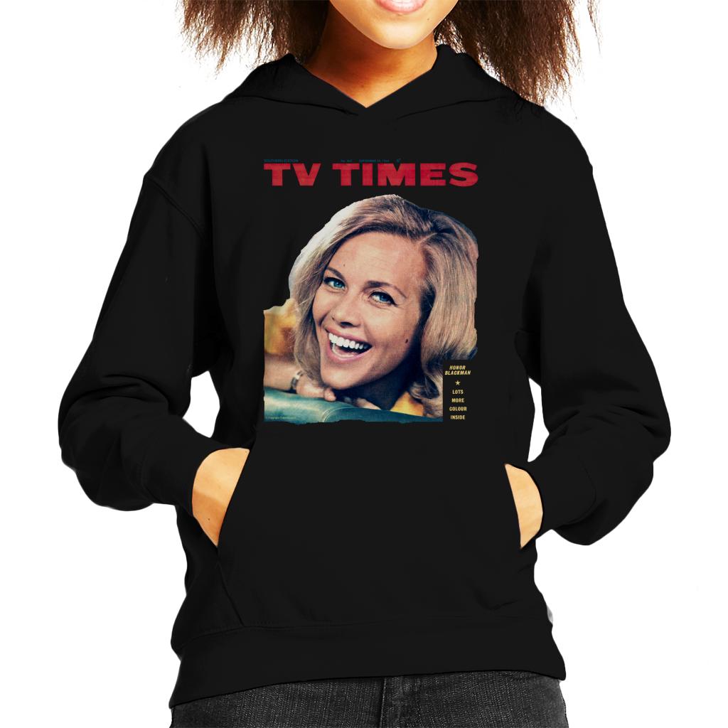 TV Times Honor Blackman 1964 Cover Kids Hooded Sweatshirt-ALL + EVERY