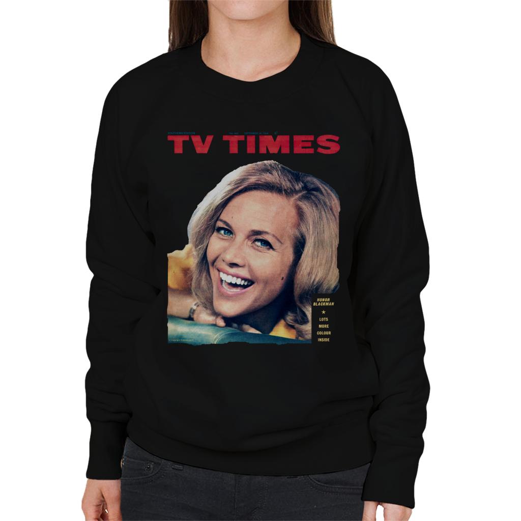 TV Times Honor Blackman 1964 Cover Women's Sweatshirt-ALL + EVERY