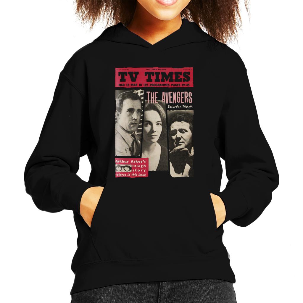 TV Times The Avengers 1961 Cover Kids Hooded Sweatshirt-ALL + EVERY