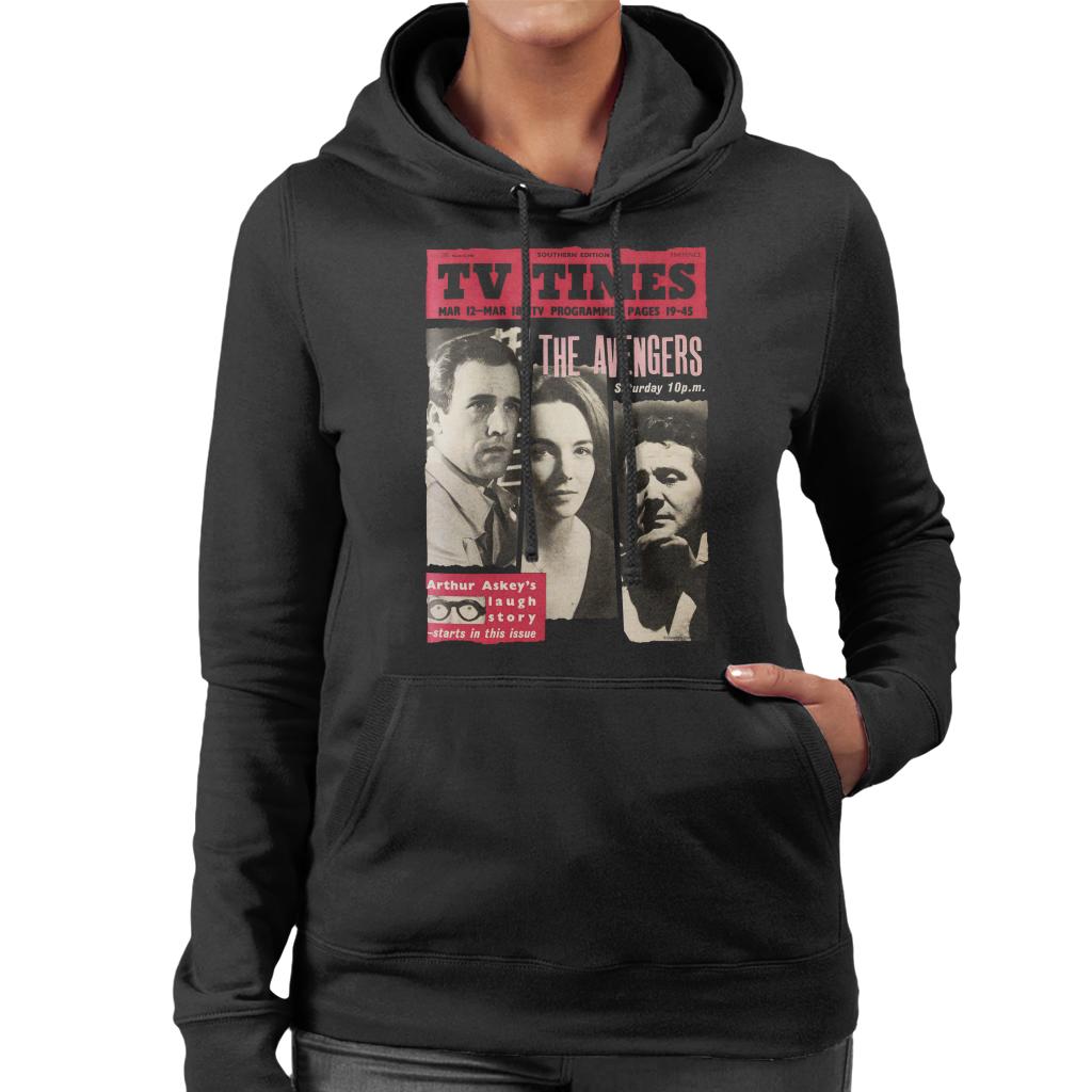 TV Times The Avengers 1961 Cover Women's Hooded Sweatshirt-ALL + EVERY