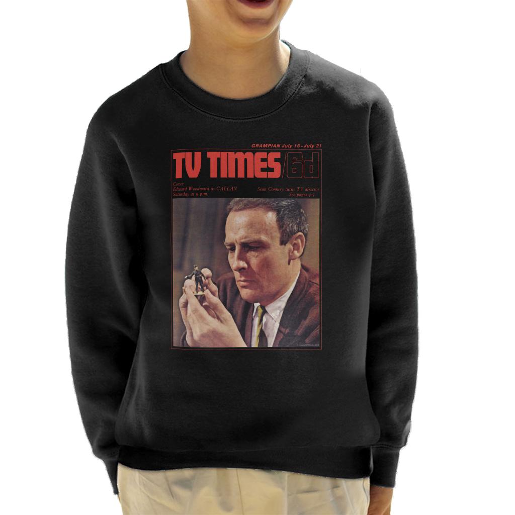 TV Times Edward Woodward 1967 Cover Kids Sweatshirt-ALL + EVERY