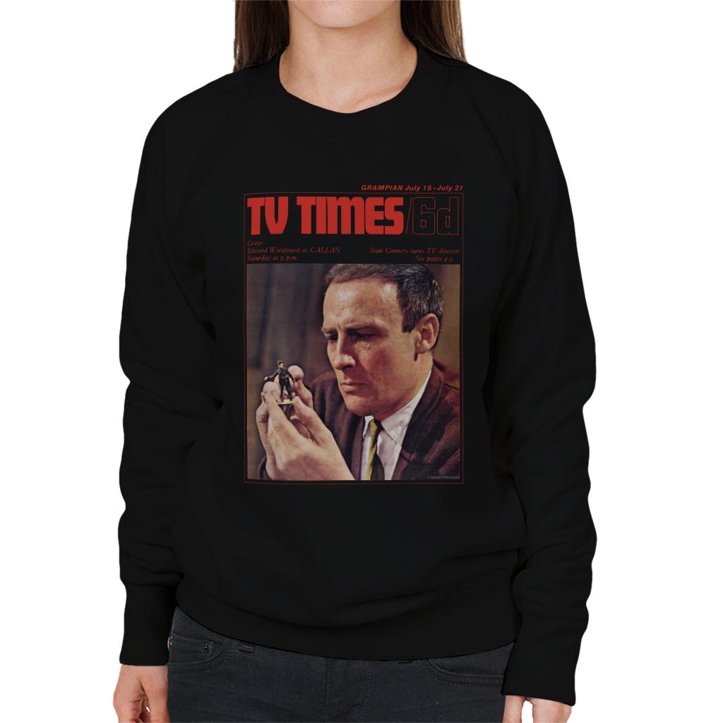 TV Times Edward Woodward 1967 Cover Women's Sweatshirt-ALL + EVERY