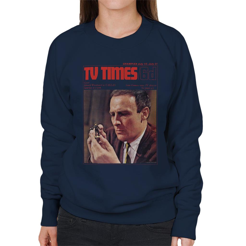 TV Times Edward Woodward 1967 Cover Women's Sweatshirt-ALL + EVERY