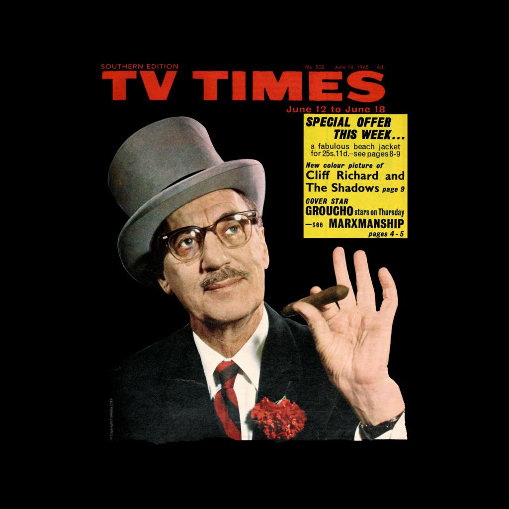 TV Times Groucho Marx 1965 Cover Men's Sweatshirt-ALL + EVERY